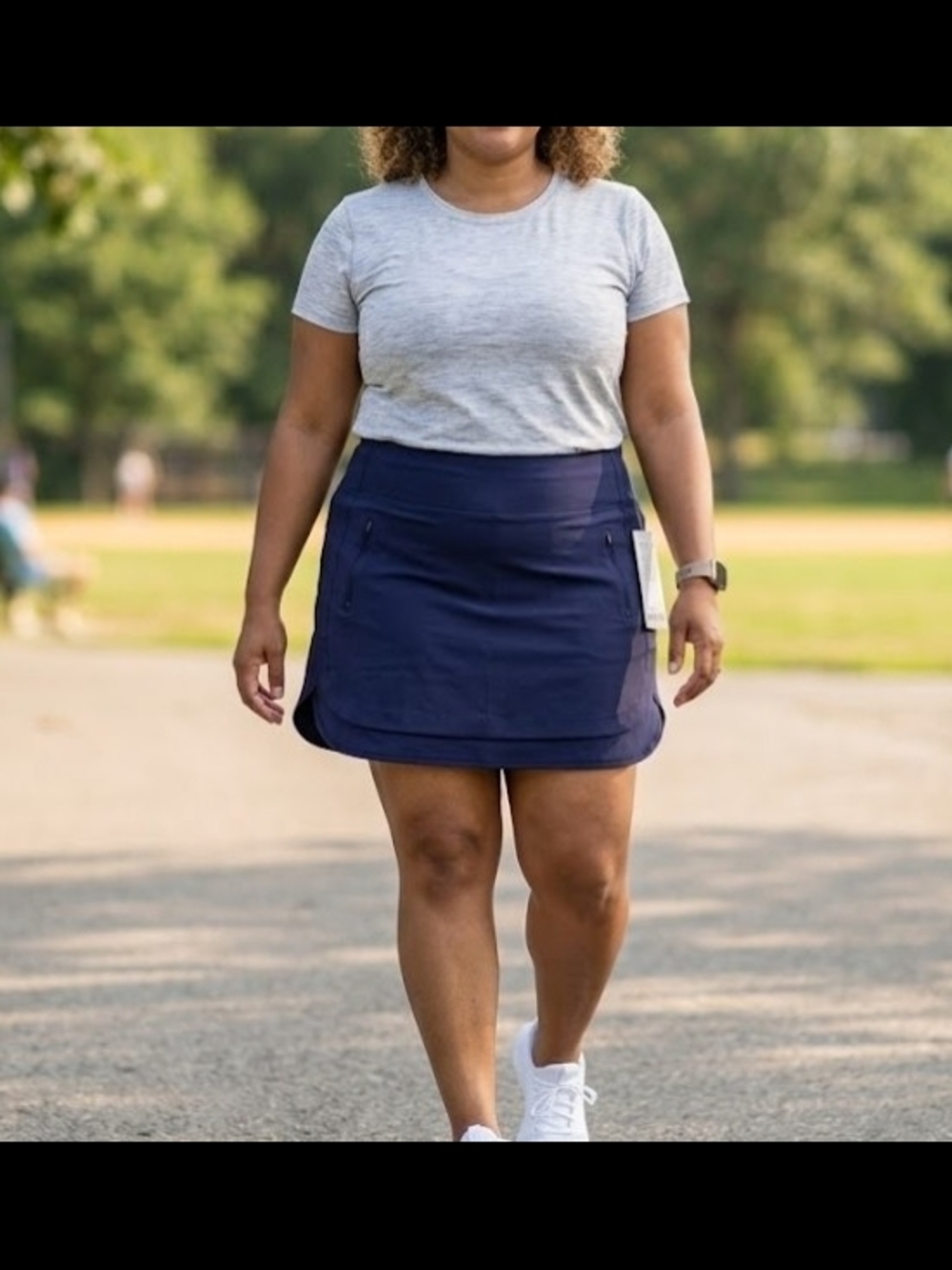 Athleta Navy Active Skort with Zip Pockets Size 1X